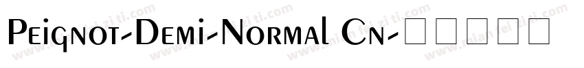 Peignot-Demi-Normal Cn字体转换